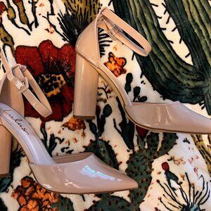 Nude Lulus Pointed Toe Heels - Size 8.5